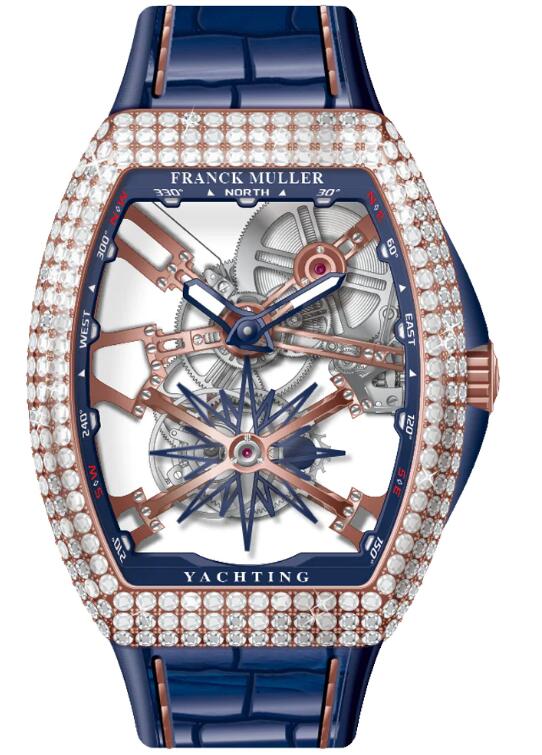 Best FRANCK MULLER Vanguard Yachting V 45 T GR CS SQT YACHT D (BL) (5N) BL.BLC RGE Replica Watch